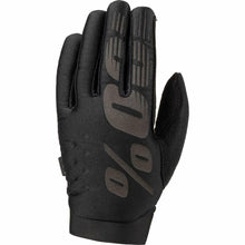 Load image into Gallery viewer, 100% BRISKER 100% GLOVE BLACK/GREY YOUTH SM 10004-00000