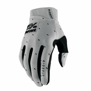 100% RIDEFIT GLOVES SLASHER SILVER - S 10010-00040