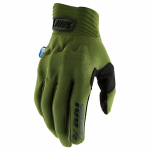100% COGNITO SMART SHOCK GLOVES ARMY GREEN - M 10014-00026