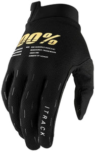 100% ITRACK YOUTH GLOVES BLACK Y-XL 10009-00003