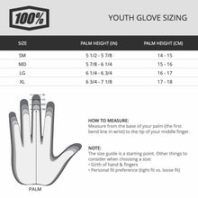 Load image into Gallery viewer, 100% ITRACK YOUTH GLOVES KALEDO - L 10009-00014