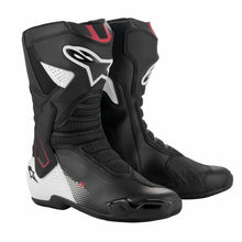 Load image into Gallery viewer, Alpinestars SMX-6 V3 Motorcycle Boots, High-Speed Protection &amp; Comfort - CE Certified, Replaceable Toe Sliders, Enhanced Ankle Protection, Breathable &amp; Lightweight Design, Black/White/Red Graphic, 9.5