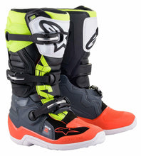 Load image into Gallery viewer, Alpinestars 2015017-9058-4 Tech 7S Boots Dark Grey/Red Fluo/Yellow Fluo Sz 04