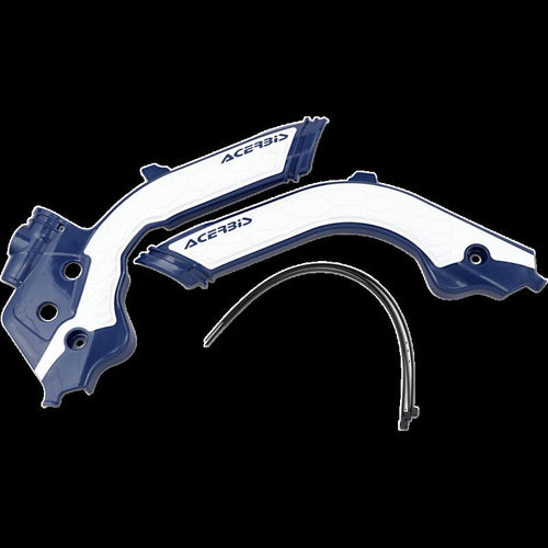 Acerbis - 19-22 KTM 125-501 TC/FC/FX/FE/S/TE/TX/ 21-23 GasGas Frame Guards- X-Grip - Blue/White (2733451006)