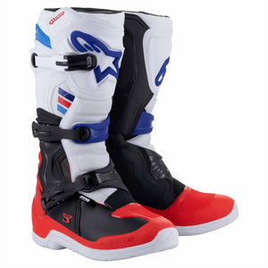 Alpinestars 2013018-2307-7: Tech 3 Boots White/Red/Blue Sz 7