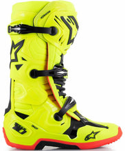 Load image into Gallery viewer, Alpinestars 2010020-533-11: Tech 10 Boots YLW Fluo/Blk/Red Fluo Sz 11 - Motomike Canada