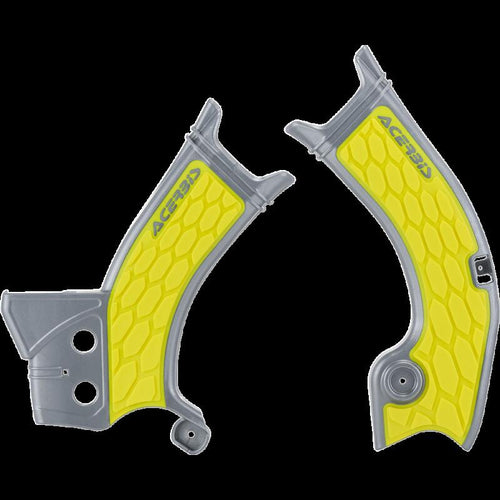Acerbis - 18+ Suzuki RMZ250/ RMZ450 Frame Guards- X-Grip - Black/Yellow (2686601120)