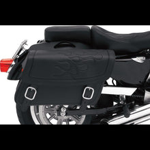 Load image into Gallery viewer, SADDLEMEN SADDLEBAG,FLAME BLK,LG 3501-0213