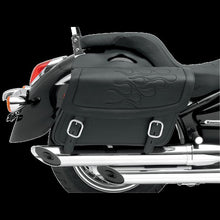 Load image into Gallery viewer, SADDLEMEN SADDLEBAG,FLAME BLK,LG 3501-0213