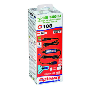 TECMATE OPTIMATE USB O-108 V2 3.3A LITH O-108 V2
