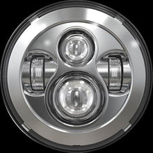 Load image into Gallery viewer, SPEED DEMON 45W - 7" Motorcycle Headlight - Chrome w/DRL Halo - DOT 10-20216