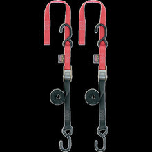 Load image into Gallery viewer, POWERTYE MFG. 1" SOFT TYE TIE DOWNS BLACK/RED (pR) 23621