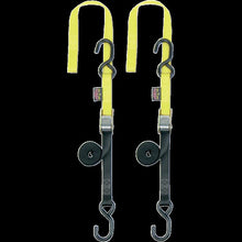 Load image into Gallery viewer, POWERTYE MFG. 1" SOFT TYE TIW DOWNS BLACK/YELLOW (PR) 23628