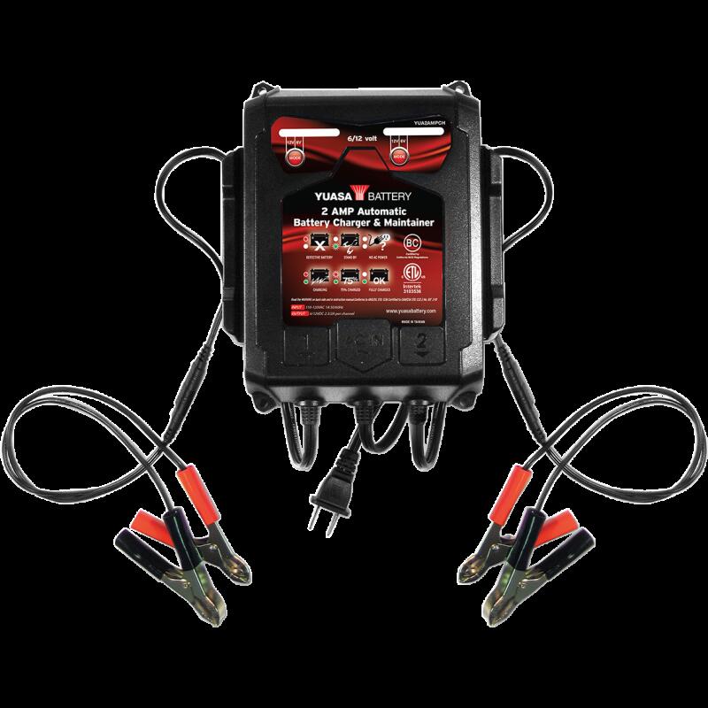 YUASA BATTERY CHARGER 2A 6/12V YUA2AMPCH