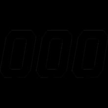 Load image into Gallery viewer, D'COR VISUALS NUMBER DCOR RCE #0 BLK 6" 45-35-0