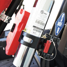 Load image into Gallery viewer, JOKER MACHINE 3" FIRE EXTING MOUNT 1.75" TUBING BLACK 60-401-1