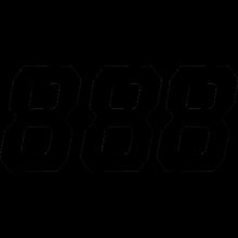 Load image into Gallery viewer, D'COR VISUALS NUMBER DCOR RCE #8 BLK 6" 45-35-8