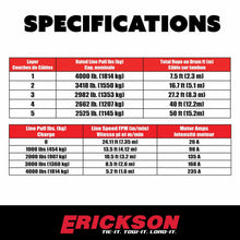Load image into Gallery viewer, ERICKSON ERICKSON 4000 LB DC WINCH  7/32" X 50' STEEL ROPE 06428