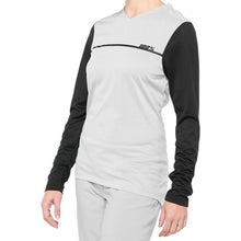 Load image into Gallery viewer, 100% RIDECAMP WOMEN'S LONG SLEEVE JERSEY GREY/BLACK - S 40036-00000