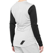 Load image into Gallery viewer, 100% RIDECAMP WOMEN'S LONG SLEEVE JERSEY GREY/BLACK - S 40036-00000