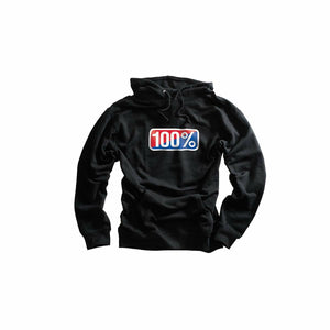 100% CLASSIC HOODED PULLOVER SWEATSHIRT 100% BLACK XXL 20029-00034