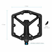 Load image into Gallery viewer, CRANK BROTHERS PEDAL STAMP 1 LARGE BLACK GEN 2 16809