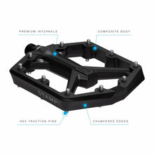 Load image into Gallery viewer, CRANK BROTHERS PEDAL STAMP 1 LARGE BLACK GEN 2 16809