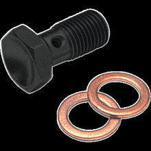 Load image into Gallery viewer, GOODRIDGE 3/8-24 SINGLE BANJO BOLT, LONG BLACK P775-03ZBK