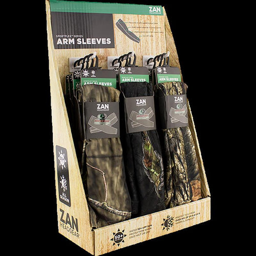 ZAN HEADGEAR ZAN SPORTFLEX SLEEVE DISPLAY MOSSY OAK HUNTING 12PK DISPF-ZASSFMOH