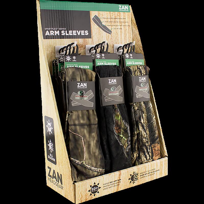 ZAN HEADGEAR ZAN SPORTFLEX SLEEVE DISPLAY MOSSY OAK HUNTING 12PK DISPF-ZASSFMOH