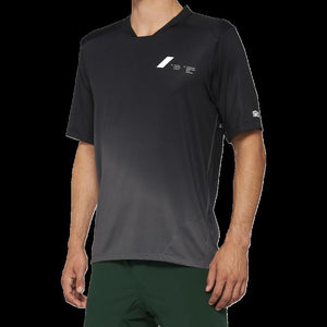 100% CELIUM SHORT SLEEVE JERSEY BLACK/CHARCOAL - L 40011-00002