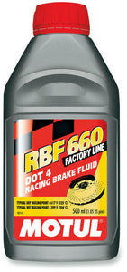 Motul 847205 RBF 660 Factory Line Dot-4 100 Percent Synthetic Racing Brake Fluid - 500 ml