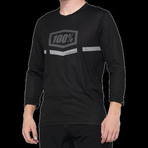 100% AIRMATIC 3/4 SLEEVE JERSEY BLACK - S 40018-00000
