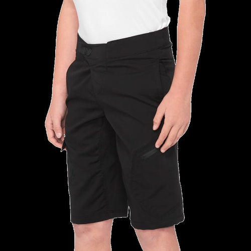 100% RIDECAMP YOUTH SHORTS BLACK 22 40033-00000