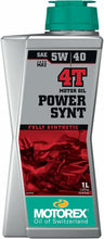 Load image into Gallery viewer, MOTOREX POWER SYNT 4T 5W40- 4 LITER 305658