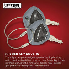 Load image into Gallery viewer, SHOW CHROME GREY SPYDER KEY COVERS PR 41-182E