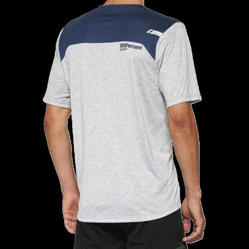100% AIRMATIC SHORT SLEEVE JERSEY GREY/MIDNIGHT - S 40014-00015