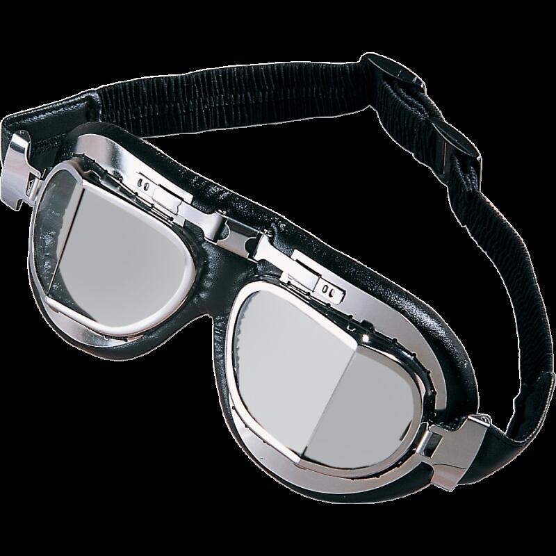 DRAG SPECIALTIES RED BARON GOGGLES W/ S/S ACCENTS EA DS-110329