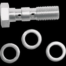 Load image into Gallery viewer, RUSSELL 3/8-24 DOUBLE BANJO BOLT CHROME RUSSELL R40517