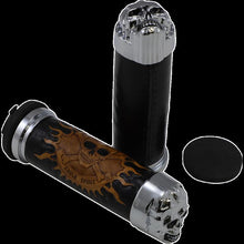 Load image into Gallery viewer, DRAG SPECIALTIES SKULL GRIPS W/ PLAIN EYES (PR) DS-243255