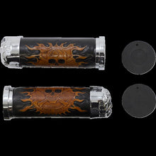 Load image into Gallery viewer, DRAG SPECIALTIES SKULL GRIPS W/ RED EYES (PR) DS-243256