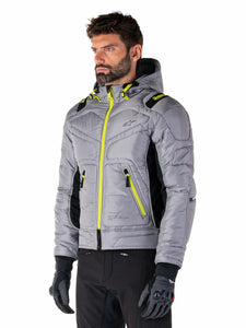 Alpinestars Mohobbs Waterproof Jacket, All-Weather Motorcycle Gear, Lightweight & Durable Protection, Lunar Gray/Lime Punch, 3X-Large