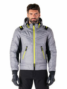 Alpinestars Mohobbs Waterproof Jacket, All-Weather Motorcycle Gear, Lightweight & Durable Protection, Lunar Gray/Lime Punch, 3X-Large