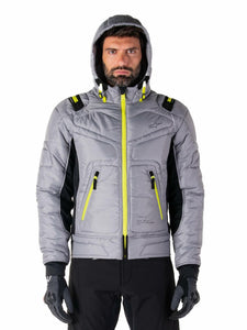 Alpinestars Mohobbs Waterproof Jacket, All-Weather Motorcycle Gear, Lightweight & Durable Protection, Lunar Gray/Lime Punch, 3X-Large