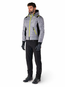 Alpinestars Mohobbs Waterproof Jacket, All-Weather Motorcycle Gear, Lightweight & Durable Protection, Lunar Gray/Lime Punch, 3X-Large