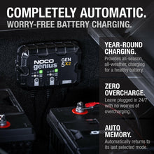 Load image into Gallery viewer, NOCO Genius GEN5X2: 2-Bank, 10A Onboard Battery Charger - 5A Per Bank, 12V Waterproof Marine Charger with Overcharge Protection &amp; Temperature Compensation – for Lead-Acid &amp; Lithium Batteries