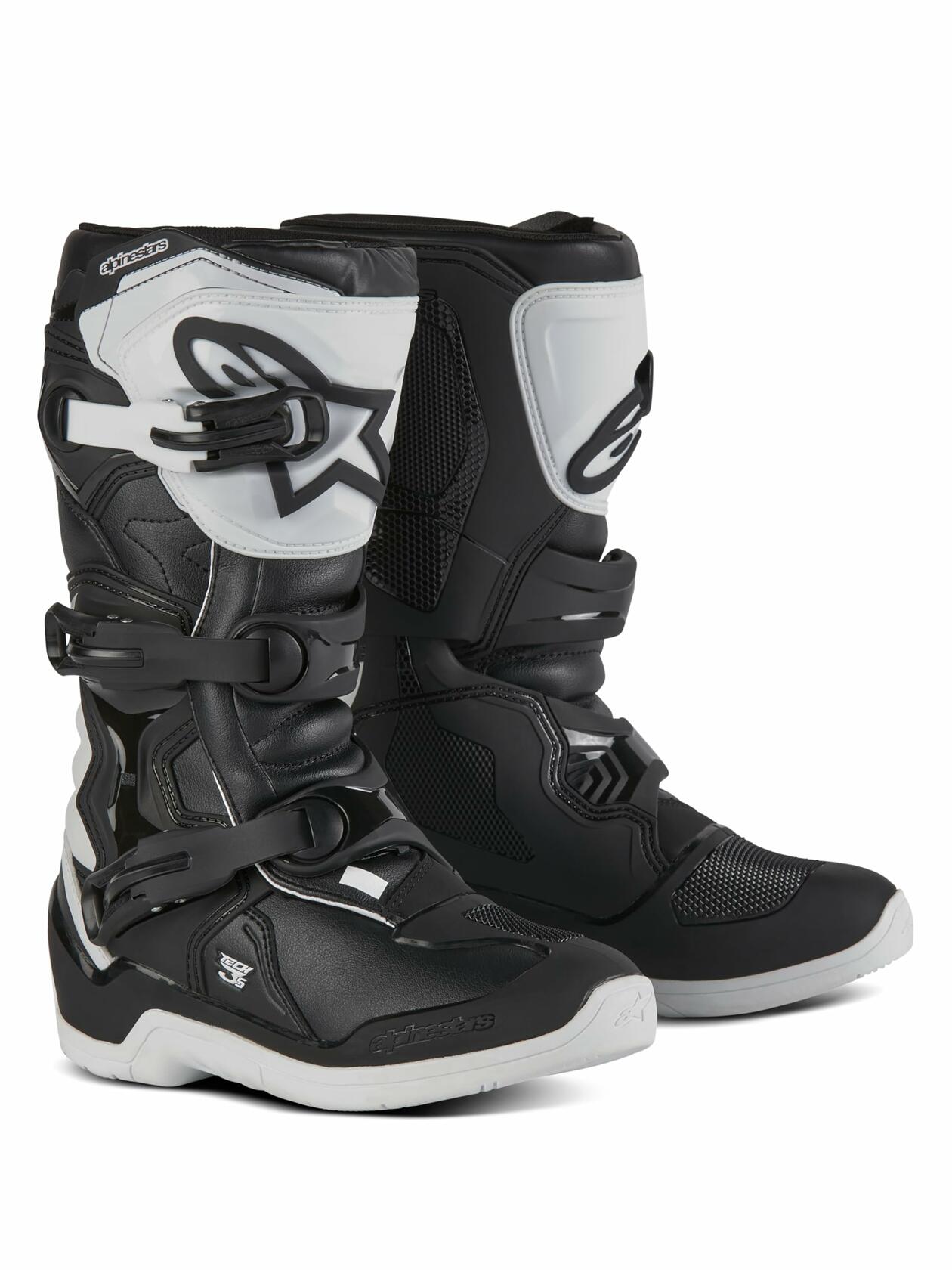Alpinestars 2014024-21-8: Tech 3S Youth Boots White/Black Sz 8