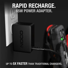 Load image into Gallery viewer, NOCO U65 65W Boost X USB-C Fast Charger for GBX45, GBX55, GBX75, and GBX155 UltraSafe Lithium Jump Starters, Plus MacBook, iPad, iPhone, Galaxy, Dell, Note, Pixel, Lenovo, HP, Switch, and More, Black