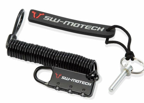SW-MOTECH Anti-Theft Device for EVO Tank Bag Locking Pin/Motorcycle Bag Cable Lock Black Evo/Pro