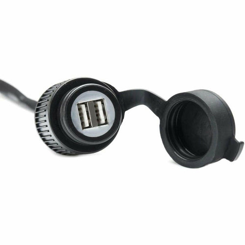 SW-MOTECH USB Dual Charging Socket with Wiring Harness 2000mA 12V